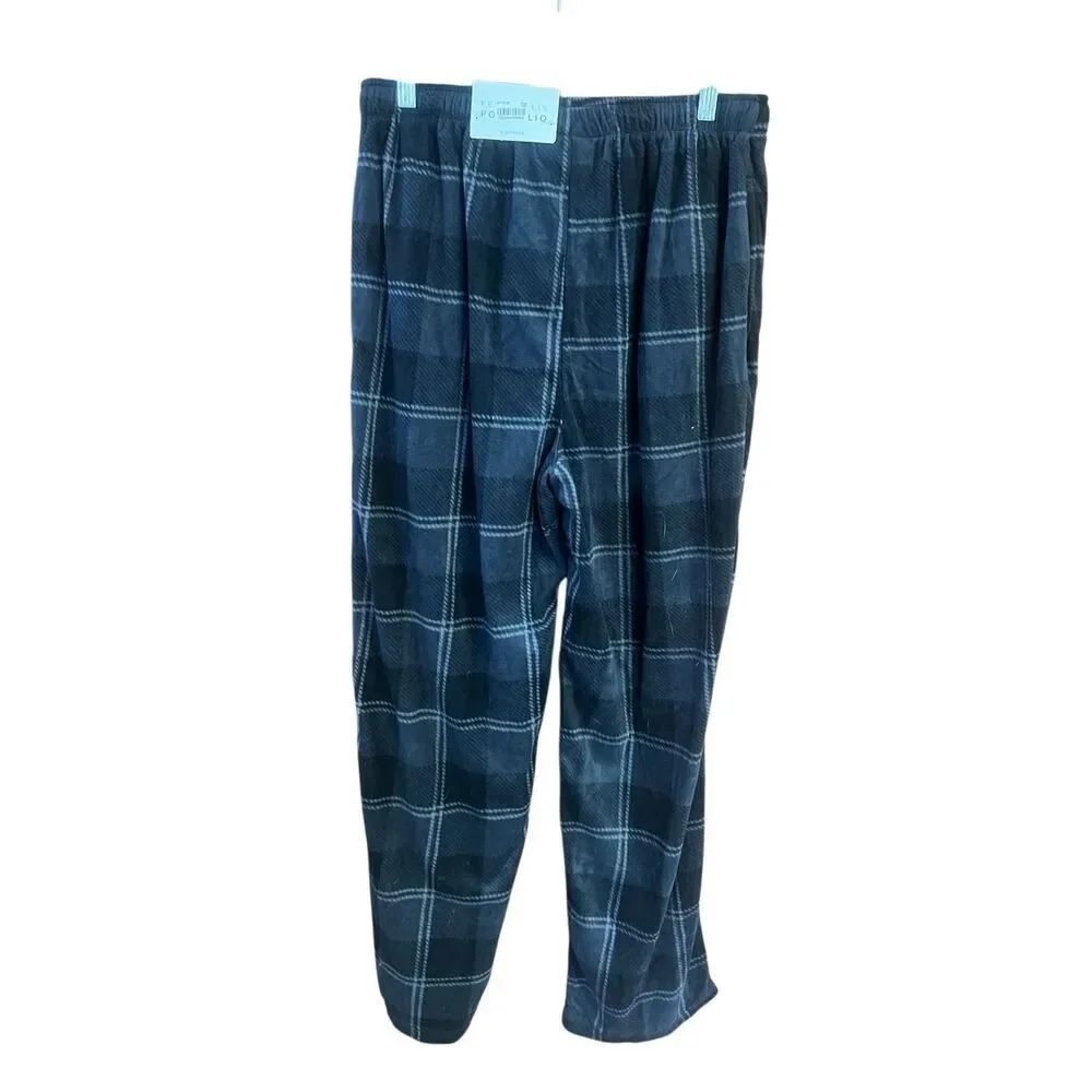 Perry Ellis Men’s Plaid Soft Pajama Pants Sz L NWT